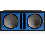 Belva Dual 12-inch Car Subwoofer Box Sealed and Ported 3/4-inch MDF Prelined Polyfil Includes Custom Blue Baffle... N16