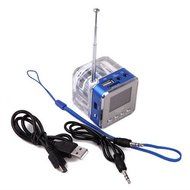 LuckyTECH Rechargeable Digital Mini LED Travel Pocket Speaker Clock FM Radio MP3 Player and Micro SD Slot N3