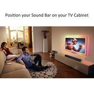 MEGACRA Deep Bass Surround Sound System 2.0 Channel 34 Inch Bluetooth Sound Bar N2