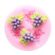 Eoonfirst Three Holes Small Grape Fruit Silicone Mold Fondant Molds Sugar Craft Tools Chocolate Mould