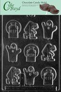 Cybrtrayd H010 Halloween Chocolate Candy Mold, Assorted with RIP