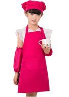 Unisex Kids Cooking Painting Gardening Apron Baking Personalized Childrens Apron(RRD,XL) N19