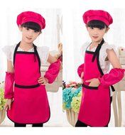 Unisex Kids Cooking Painting Gardening Apron Baking Personalized Childrens Apron(RRD,XL) N21