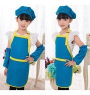 Unisex Kids Cooking Painting Gardening Apron Baking Personalized Childrens Apron(RRD,XL) N22