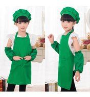 Unisex Kids Cooking Painting Gardening Apron Baking Personalized Childrens Apron(RRD,XL) N23
