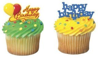 Happy Birthday Cupcake Picks (24-Pack)