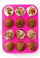 Silicone Muffin &amp; Cupcake Pan - 12 Cups Pink Mold &amp; Baking Tray- Reusable, Non-Stick Bakeware - Heat Resistant... N4