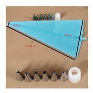Daixers Pastry Decorating Bags - 8 Piece Cake Decorating Set-Includes Reusable Icing Bag, Coupling, and Nozzles... N4