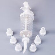 Cake Decorating Tool Set with 8 Nozzles White Cake Nozzles Piping Syringe Baking Supplies N3