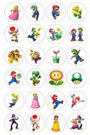 24 EDIBLE IMAGE-24 MARIO BROTHERS DESIGN (#1) CUPCAKE TOPPERS