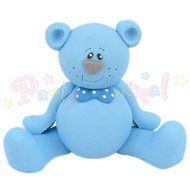 Cake Star Topper - Blue Teddy Bear - Cake Decoration Baby / Christening Celebration Topper