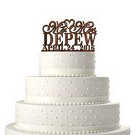 Rustic Wooden Personalized Cake Topper Ply Wedding Cake Topper #56 N2
