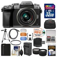 Panasonic Lumix DMC-G7 4K Wi-Fi Digital Camera &amp; 14-42mm Lens (Silver) with 32GB Card + Case + Battery &amp; Charger...