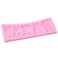 Baby Shower Clothes Hanger Cake Decorating Fondant Silicone Mold Chocolate Candy Cupcake Mold N5