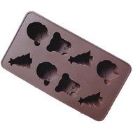 JLHua Christmas Tree Santa Bell Silicone Cake Candy Mould Chocolate Mold Ice Cube Tray,Random Color N2