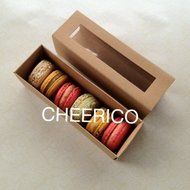25 Sets of Kraft Brown Boxes for 6 Macarons ($1.30 Per Set of Macaron Box) N5