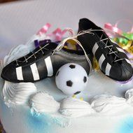 Soccer Cleats and Ball Cake Topper
