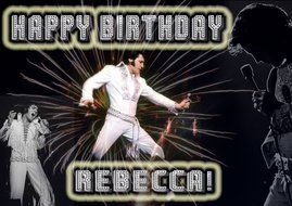 Elvis 1/4 Sheet Edible Photo Birthday Cake Topper. ~ Personalized!