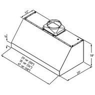 Miseno MH70236AS 1200 CFM 36" Professional Stainless Steel Wall Mounted Range Ho, Stainless Steel N2