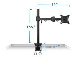 Mount-It! Single Arm Desk Mount with Clamp for Computer Monitors - LCD Arm N2