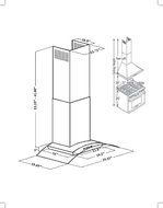 CAVALIERE 36" Wall Mounted Stainless Steel / Glass Kitchen Range Hood 900 CFM SV218D-36 N5