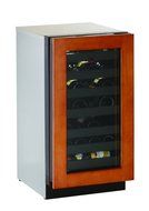 31 Bottle Single Zone Wine Refrigerator Lock: No, Hinge Location: Left, Finish: Wood Overlay