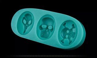 Topnew-Candy Cavity Silicone Chocolate Mold Candy and Gummy Moulds Skull H2216 N5