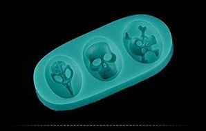 Topnew-Candy Cavity Silicone Chocolate Mold Candy and Gummy Moulds Skull H2216 N6