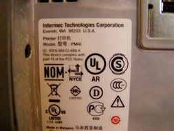 Intermec PM4i Direct Thermal Printer W/Ethernet, USB Serial &amp; Print N9