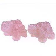 JOVIVI 1pc Natural Carved Gemstones Tortoise Figurine 1.5'' Room Decoration, with Gift Box (Opalite) N18