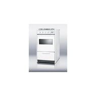 Summit WNM114RW Professional 20" White Gas Slide-In Sealed Burner Range