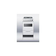 Summit WNM114RW Professional 20" White Gas Slide-In Sealed Burner Range N3
