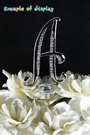 Silver Rhinestone Monogram Wedding Cake Topper Top Letter Initial &quot;B&quot; N3