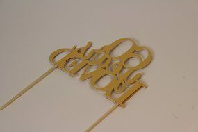 All About Details Gold 60-Years-Loved Cake Topper