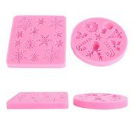 Anyana 2x Christmas Snowflake Snowman Silicone Fondant Mold Sugar Cake Decorating Tool N6