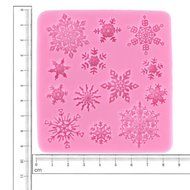 Anyana 2x Christmas Snowflake Snowman Silicone Fondant Mold Sugar Cake Decorating Tool N7