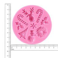 Anyana 2x Christmas Snowflake Snowman Silicone Fondant Mold Sugar Cake Decorating Tool N8