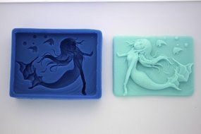 MERMAID SILICONE MOLD FOR FONDANT, GUM PASTE, CHOCOLATE, HARD CANDY, FIMO, CLAY, SOAPS