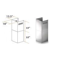 ZLINE 2-12 in. Short Chimney Pieces for 7 ft. to 8 ft. Ceilings N15