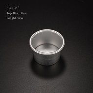 Dealglad&reg; 5pcs New 2 Inch Anodized Aluminum Round Cupcake Pan Chiffon Cake Pudding Mold Baking Mould with Removable... N3