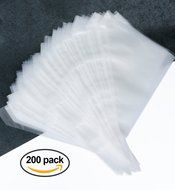 ilauke 200PCS Decorating Icing Bags - Large Capacity For Fine Decoration of Homemade DIY Cakes and Cookies
