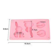 Ckeyin 2pcs Rabbit Shaped Mold Silicone Chocolate Mold Biscuits Fondant Baking Tools N5
