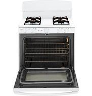 GE JGB450DEFWW 30" White Gas Sealed Burner Range - Convection N4