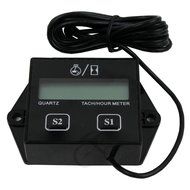 RioRand&reg; Spark Plugs Engine Digital Tach Hour Meter Tachometer Gauge Motorcycle Bike N3