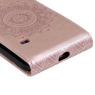 Badalink Galaxy S5 Mini Up-Down Open Folio Flip Case Kickstand Vertical PU Leather Embossed Totem Magnetic Snap... N77