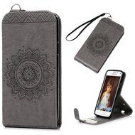 Badalink Galaxy S5 Mini Up-Down Open Folio Flip Case Kickstand Vertical PU Leather Embossed Totem Magnetic Snap... N81