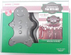 Nordic Ware Gingerbread Man Pan With Chocolate Peppermint Cake Mix
