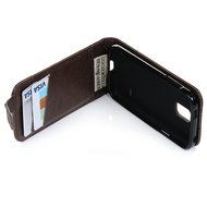 Badalink Galaxy S5 Mini Up-Down Open Folio Flip Case Kickstand Vertical PU Leather Embossed Totem Magnetic Snap... N84