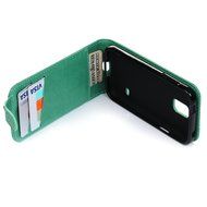 Badalink Galaxy S5 Mini Up-Down Open Folio Flip Case Kickstand Vertical PU Leather Embossed Totem Magnetic Snap... N87