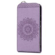Badalink Galaxy S5 Mini Up-Down Open Folio Flip Case Kickstand Vertical PU Leather Embossed Totem Magnetic Snap... N88